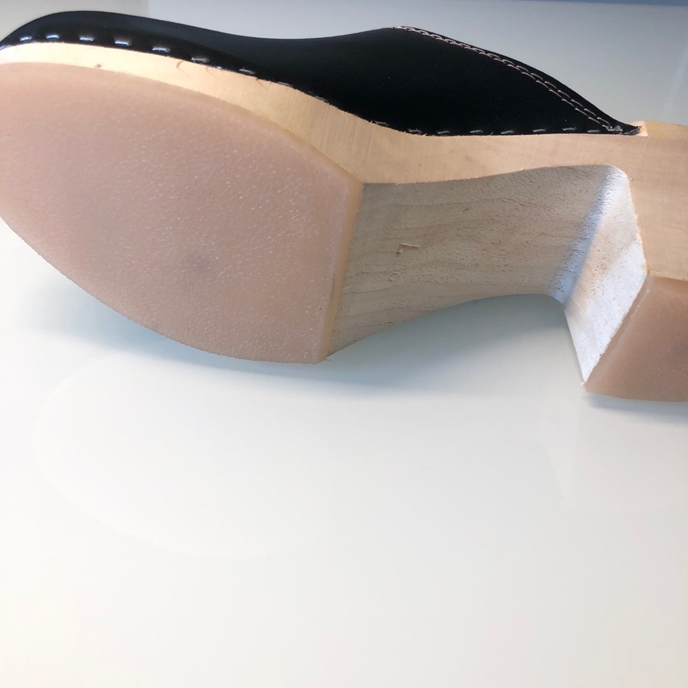 Hand Made Clog in Black Leather size 37 - Picture 5 of 9